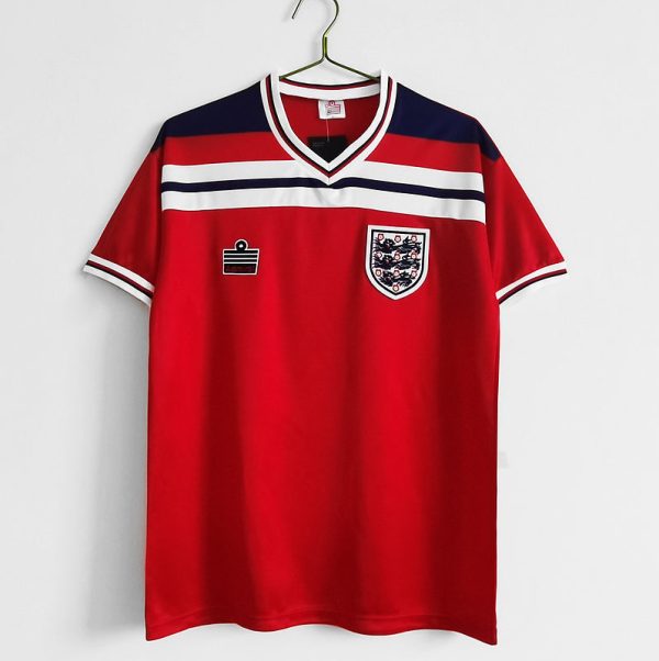 ENGLAND 1982 RED AWAY RETRO FOOTBALL SHIRT