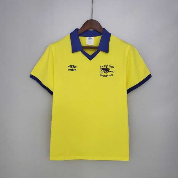 ARSENAL 1971-1979 AWAY YELLOW RETRO FOOTBALL SHIRT