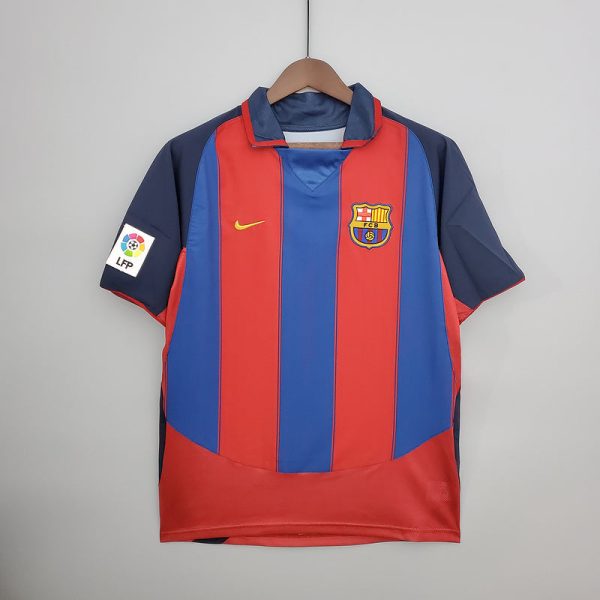 BARCELONA 2002-2004 HOME UCL FINAL RETRO FOOTBALL SHIRT