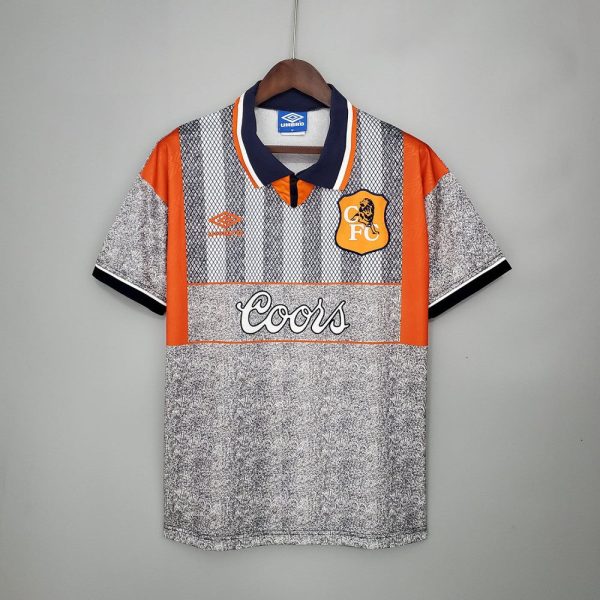 CHELSEA 1995-1997 GREY RETRO AWAY FOOTBALL SHIRT