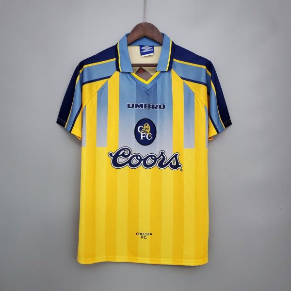 CHELSEA 1995-1997 AWAY YELLOW RETRO FOOTBALL SHIRT