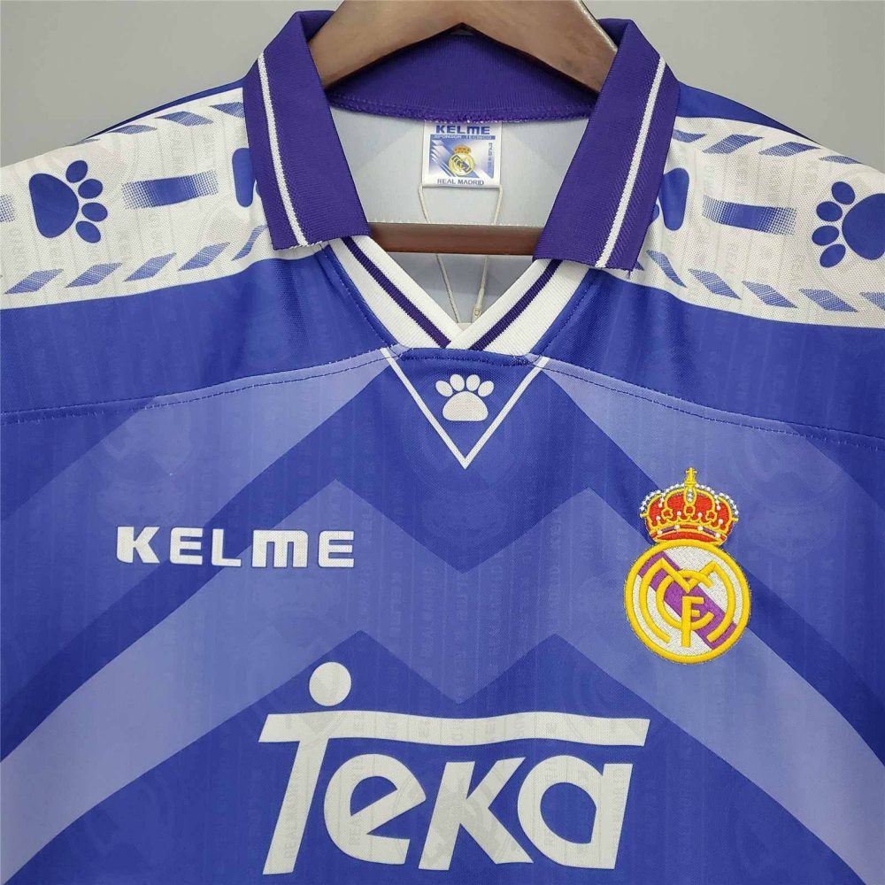 REAL MADRID 1996 AWAY RETRO FOOTBALL SHIRT