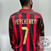 AC Milan Retro Jersey 2006 Long Sleeve Home Shirt Name Number Set #7 SHEVCHENKO