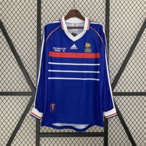 France Retro Jersey 1998 Long Sleeve Home Shirt
