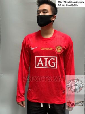 Manchester United Retro Jersey 2008 Long Sleeve Home Shirt