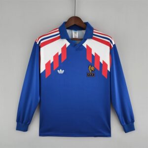 France Retro Jersey 1988 Long Sleeve Home Shirt