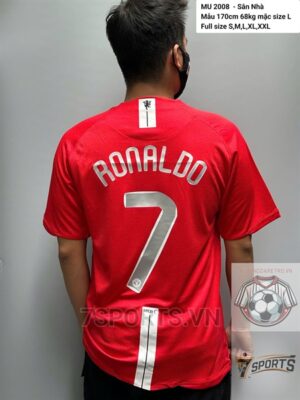 Manchester United Retro Jersey 2008 Home Shirt Name Number Set #7 RONALDO
