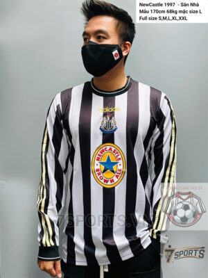 Newcastle Retro Jersey 1995 Long Sleeve Home Shirt