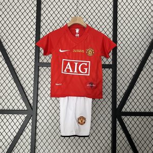 Manchester United Kids' Soccer Jersey 2007/2008 Home