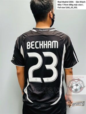 Real Madrid Retro Jersey 2006 Home Shirt Name Number Set #23 BECKHAM