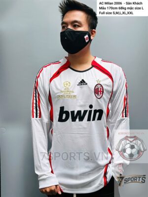 AC Milan Retro Jersey 2006 Long Sleeve Away Shirt