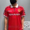 Manchester United Retro Jersey 1998 Home Shirt Name Number Set #7 BECKHAM