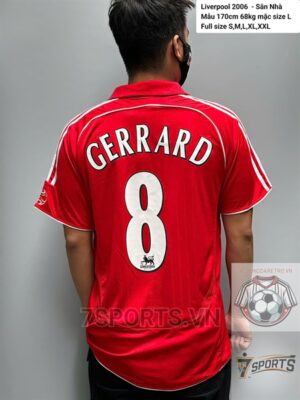 Liverpool Retro Jersey 2006 Home Shirt Name Number Set #8 GERRARD