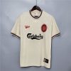 LIVERPOOL 1996-1997 CREAM AWAY RETRO FOOTBALL SHIRT