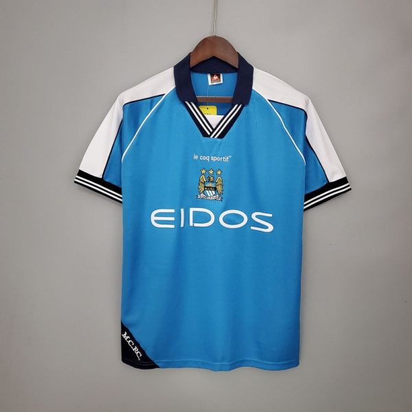 MANCHESTER CITY 1999-2001 HOME RETRO FOOTBALL SHIRT