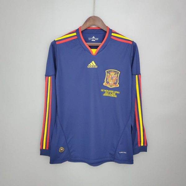 SPAIN 2010 AWAY LONG SLEEVE WORLD CUP FOOTBALL SHIRT
