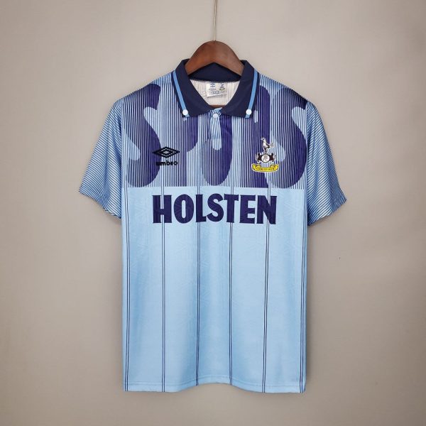 TOTTENHAM 1991-1994 THIRD RETRO AWAY SKY BLUE FOOTBALL SHIRT
