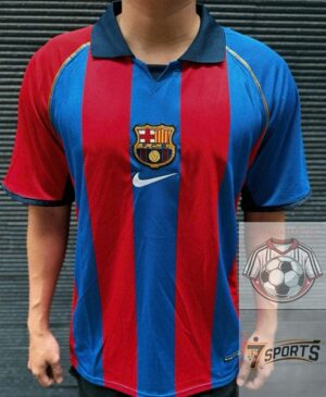 Barcelona 2001 Retro Jersey Home Shirt