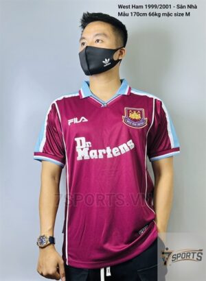 West Ham Retro Jersey United 1999/2001 Home Shirt