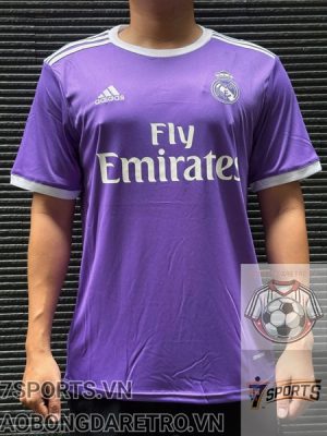 Real Madrid Retro Soccer Jersey 2016 - Away Shirt