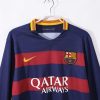 Barcelona Retro Soccer Jersey 2015 Long Sleeve - Home Shirt
