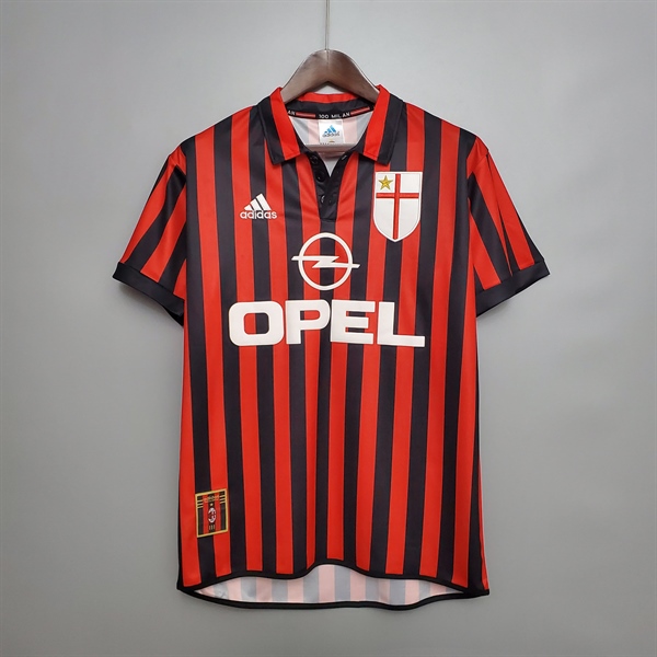 AC Milan Retro Soccer Jersey 1999 - Home Shirt