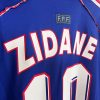 France Retro Soccer Jersey 1998 - Home Shirt Name Number Set #10 ZIDANE