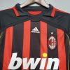 AC Milan Retro Soccer Jersey 2006 Long Sleeve - Home Shirt Name Number Set #7 SHEVCHENKO