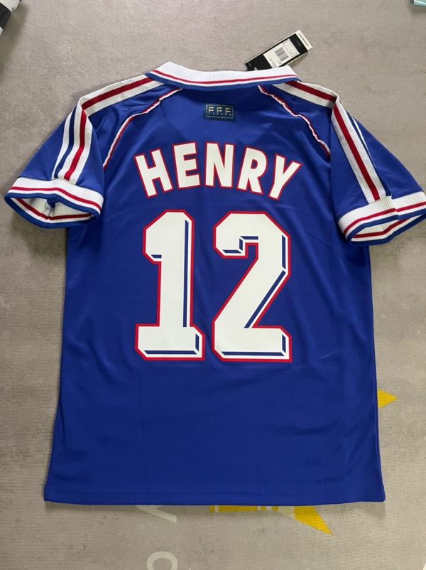 Thierry Henry France 1998 World Cup Retro Football Jersey