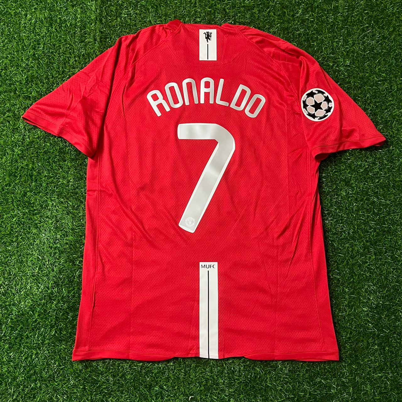 Cristiano Ronaldo CR7 Manchester United Champions League Final Moscow 2008 Retro Red Football Shirt