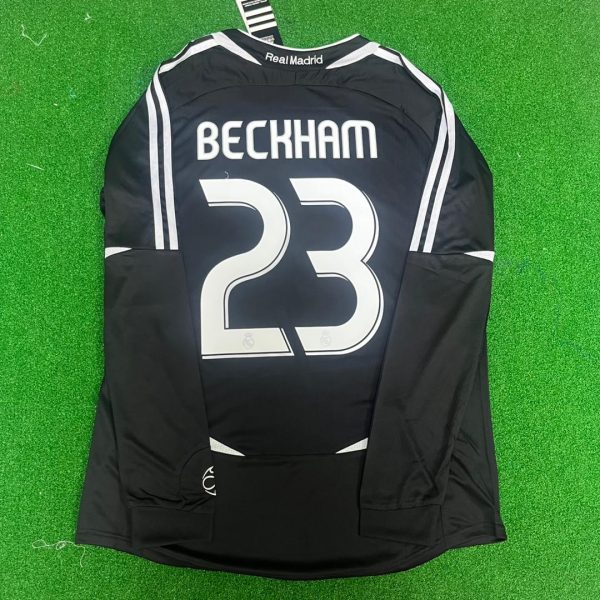 David Beckham Real Madrid 2006-2007 Black Jersey Soccer Shirt