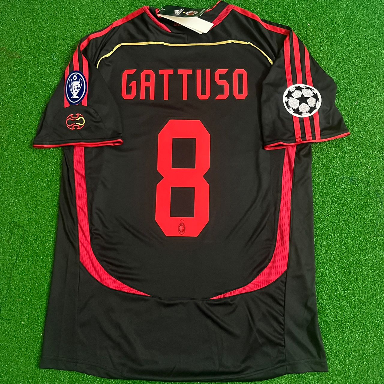 Gennaro Gattuso Milan 2006 2007 Black Retro Jersey