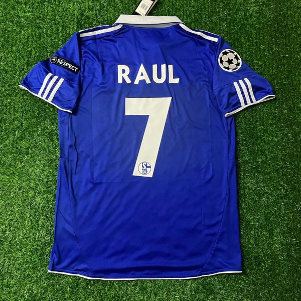Raul Gonzalez Blanco Schalke 04 Season 2010- 11 Retro Champions League Football Jersey Trikot Soccer Shirt